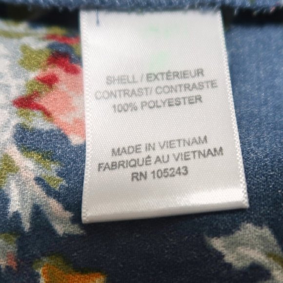 Bobeau Floral Peplum Cold Shoulder Blouse Small - Picture 8 of 8